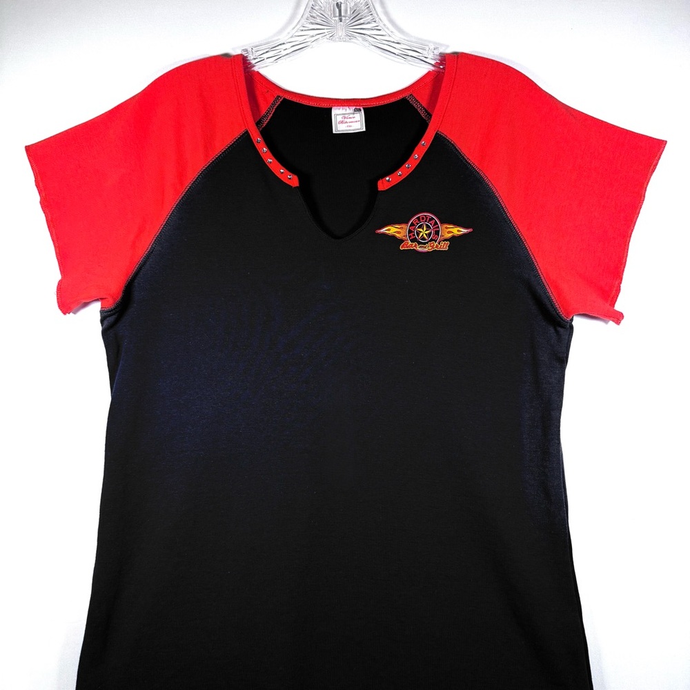 Vance Biker Wear Shirt Woman’s 3XL Hardtail Bar & Grill Central Texas Famous